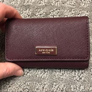 Kate Spade key and card organizer, wine/burgundy